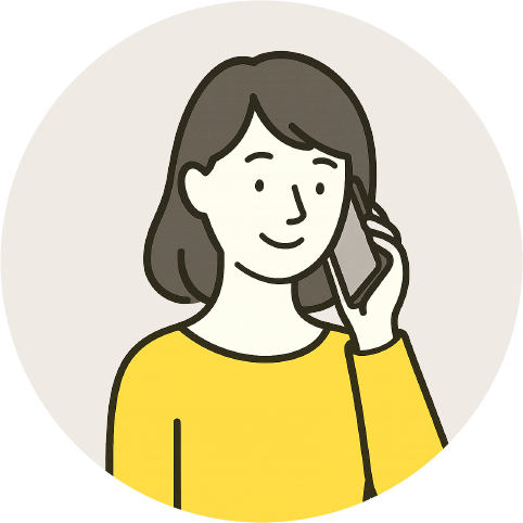 電話する女性